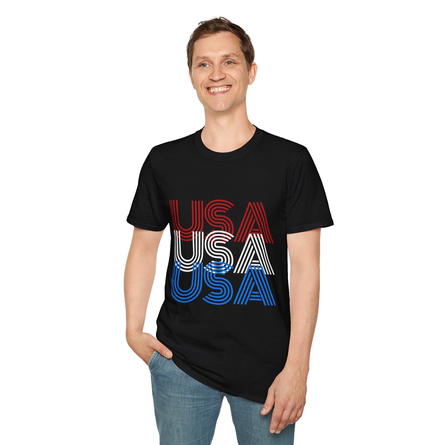 USA USA USA Unisex Softstyle T-Shirt