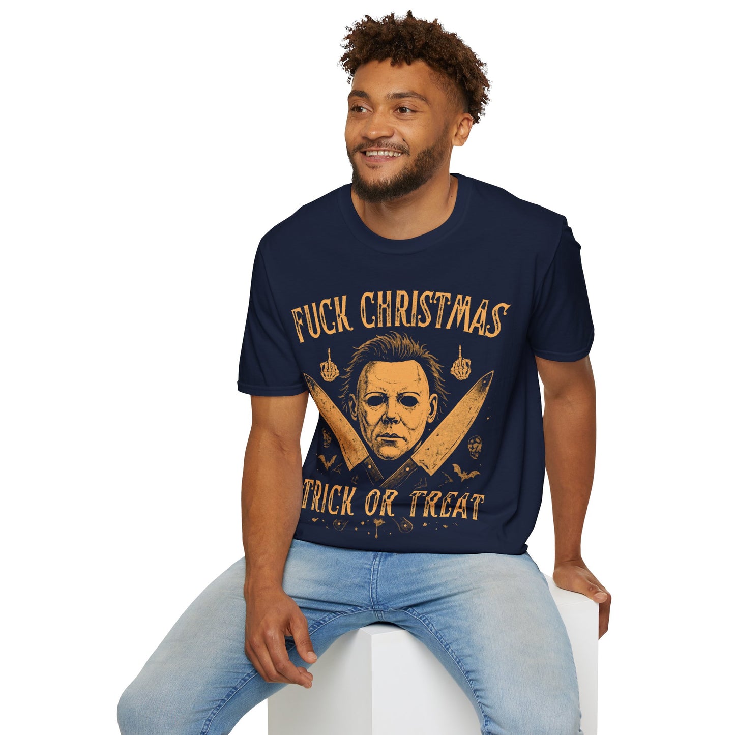 Fuck Christmas Trick or Treat Unisex Softstyle T-Shirt