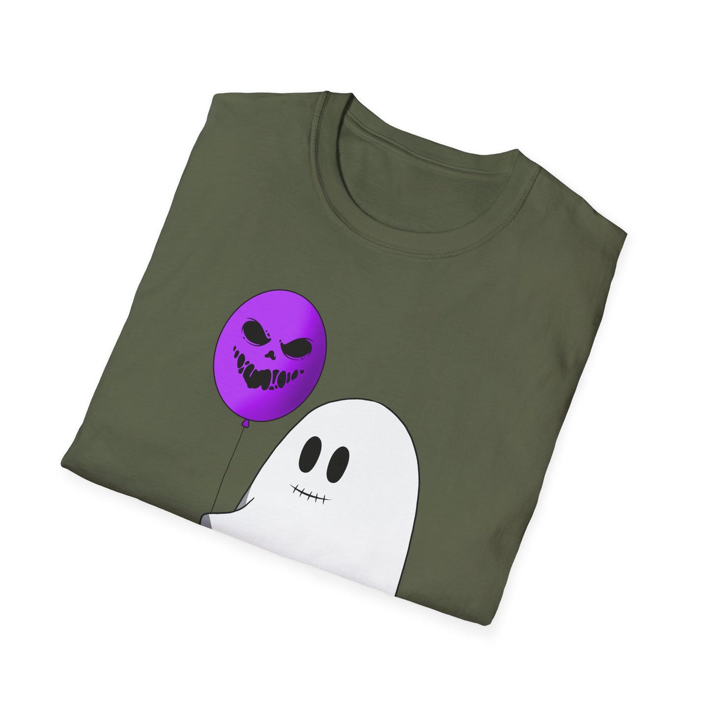 Halloween Balloon Ghost Unisex Softstyle T-Shirt