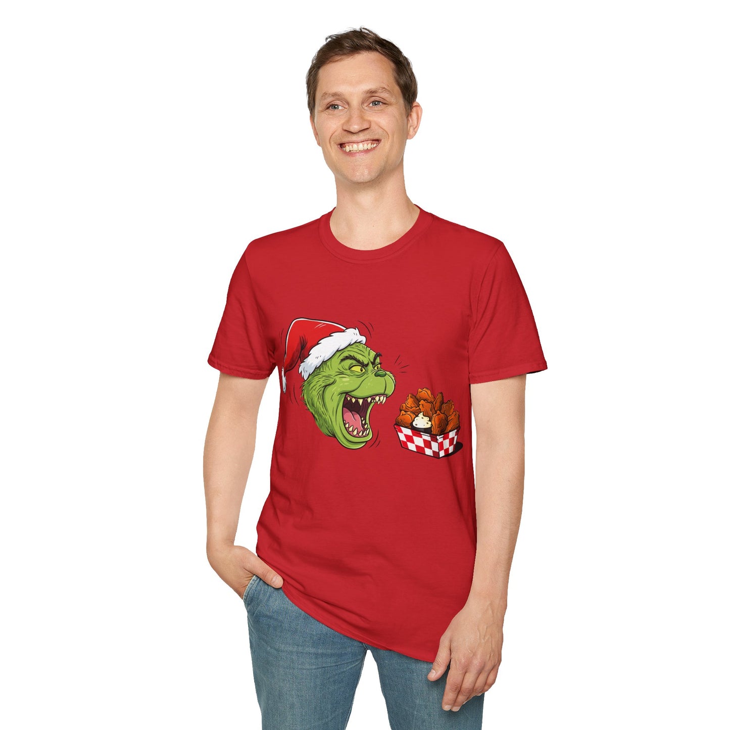 Grinch Buffalo Wings Unisex Softstyle T-Shirt