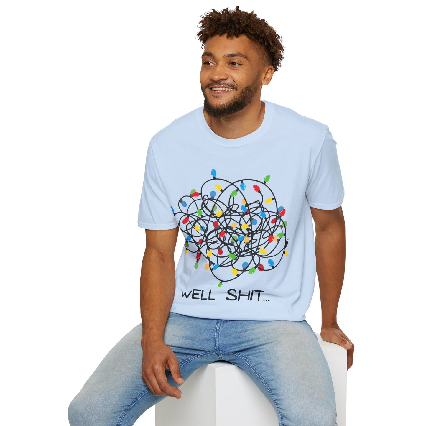 Well Shit Christmas Lights Unisex Softstyle T-Shirt