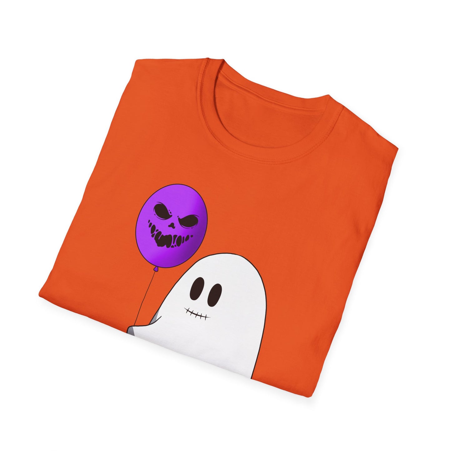 Halloween Balloon Ghost Unisex Softstyle T-Shirt