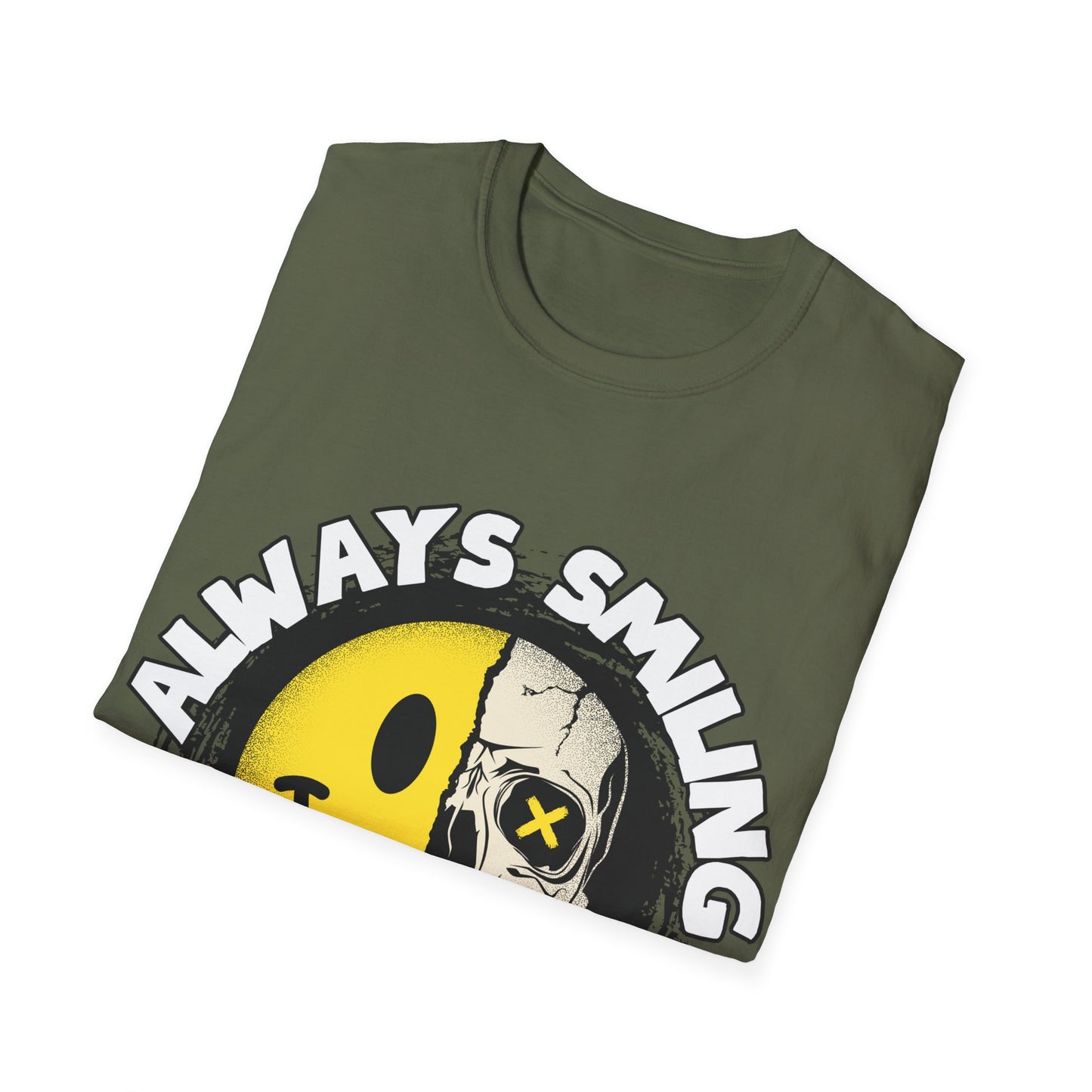Always Smiling But Dead Inside Unisex Softstyle T-Shirt