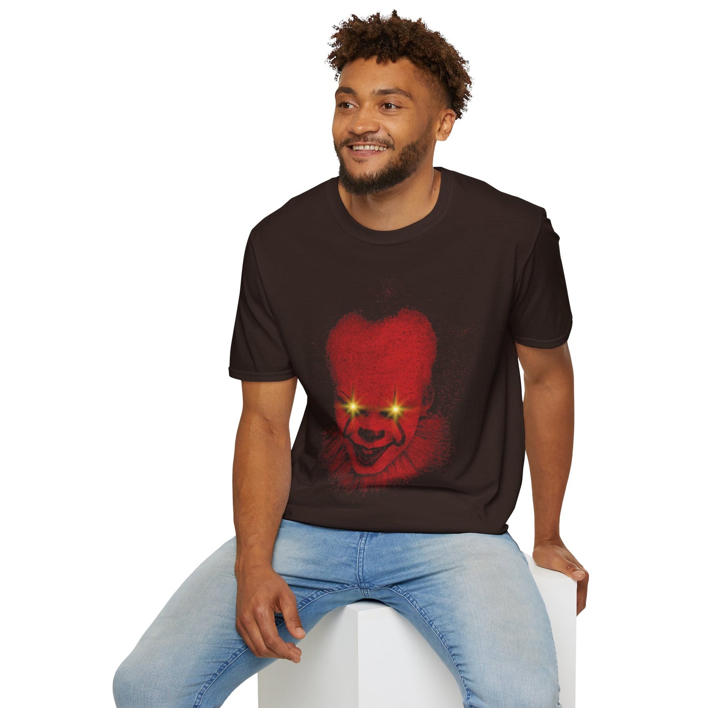 It Clown Glaring Eyes Unisex Softstyle T-Shirt