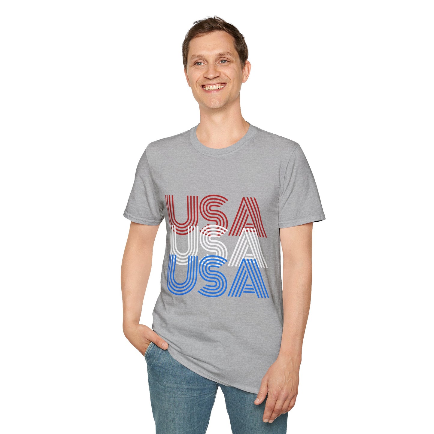 USA USA USA Unisex Softstyle T-Shirt