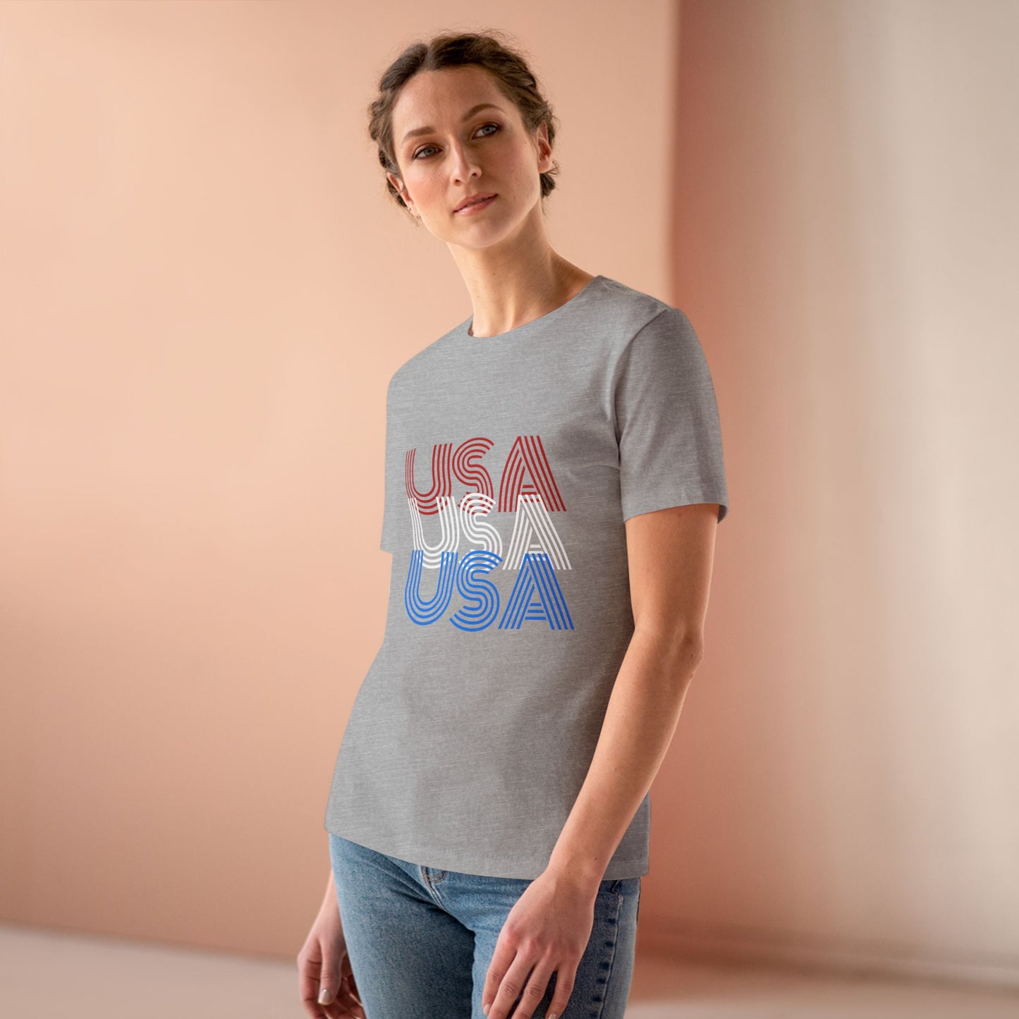 USA USA USA Women's Cotton Tee