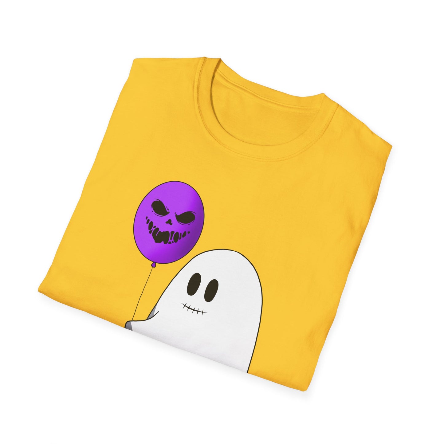 Halloween Balloon Ghost Unisex Softstyle T-Shirt