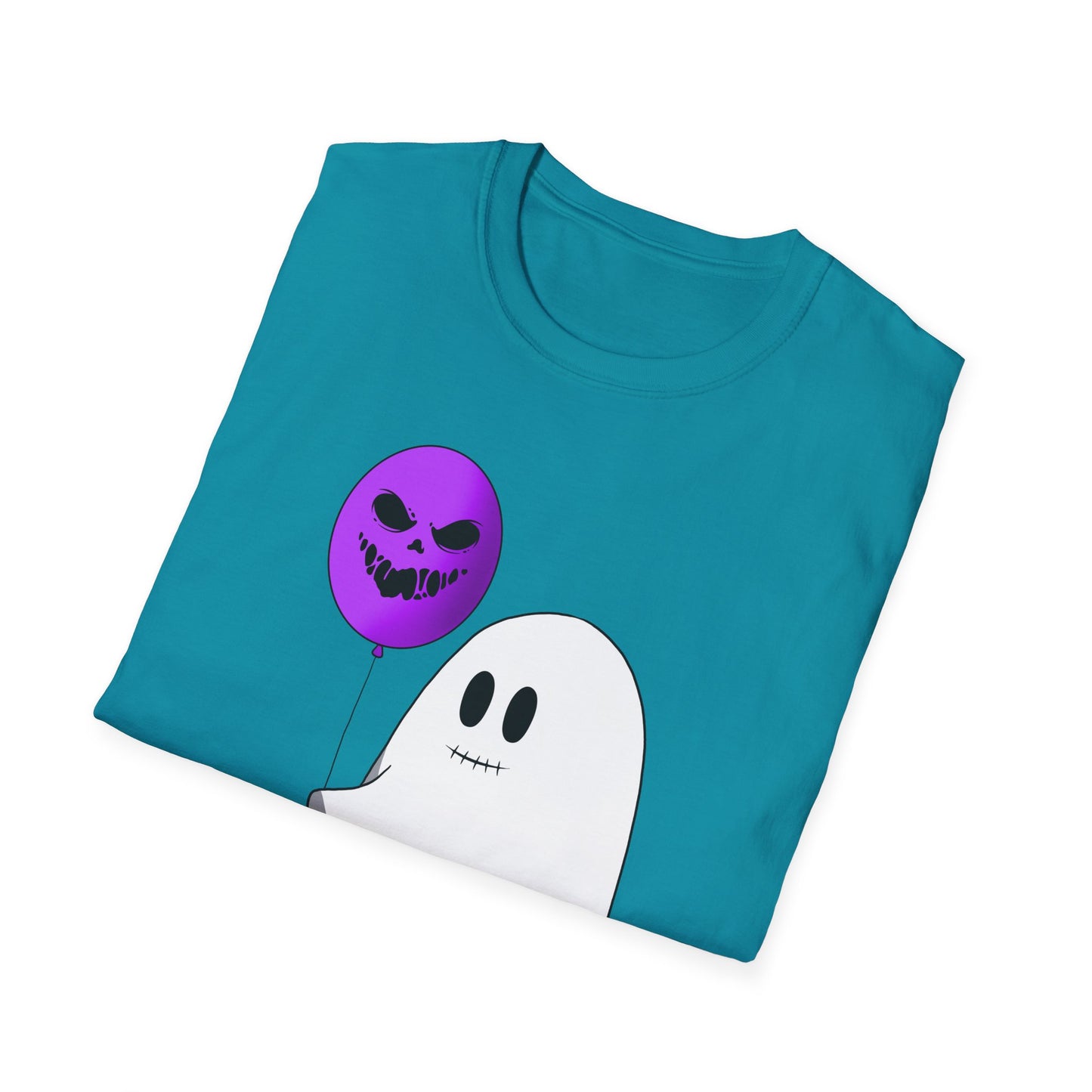 Halloween Balloon Ghost Unisex Softstyle T-Shirt