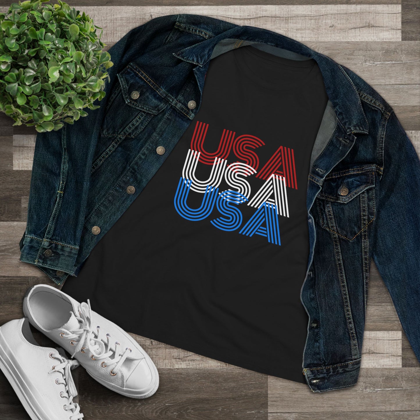USA USA USA Women's Cotton Tee