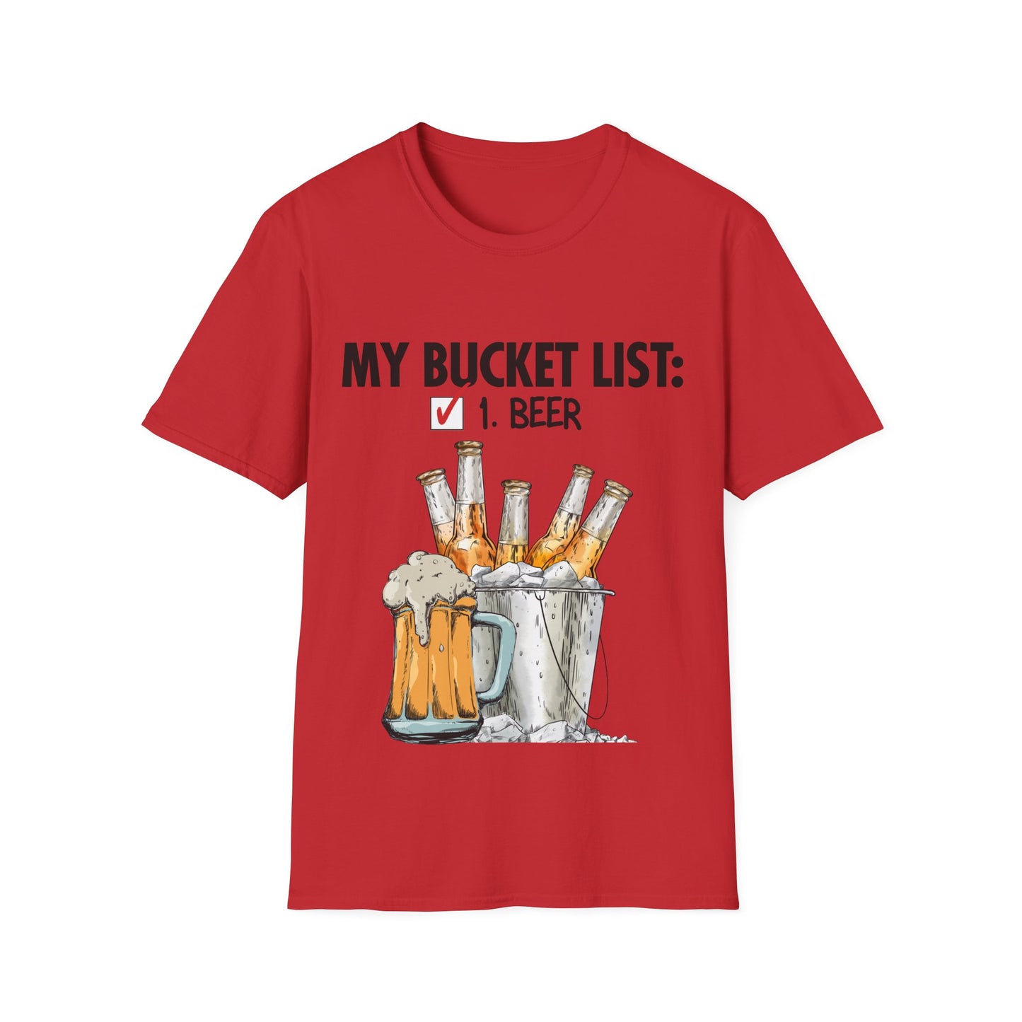 My Beer Bucket List Unisex Softstyle T-Shirt