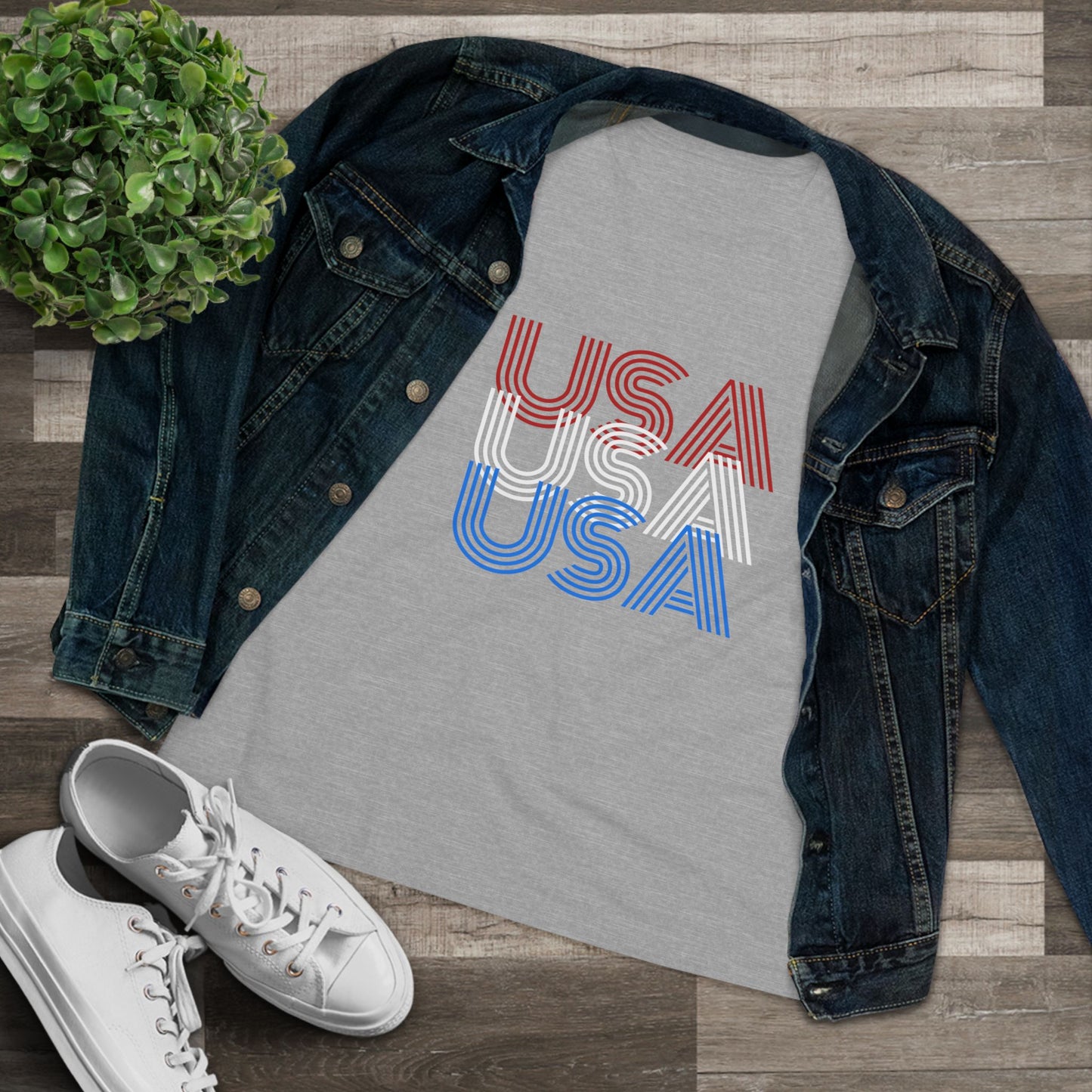 USA USA USA Women's Cotton Tee