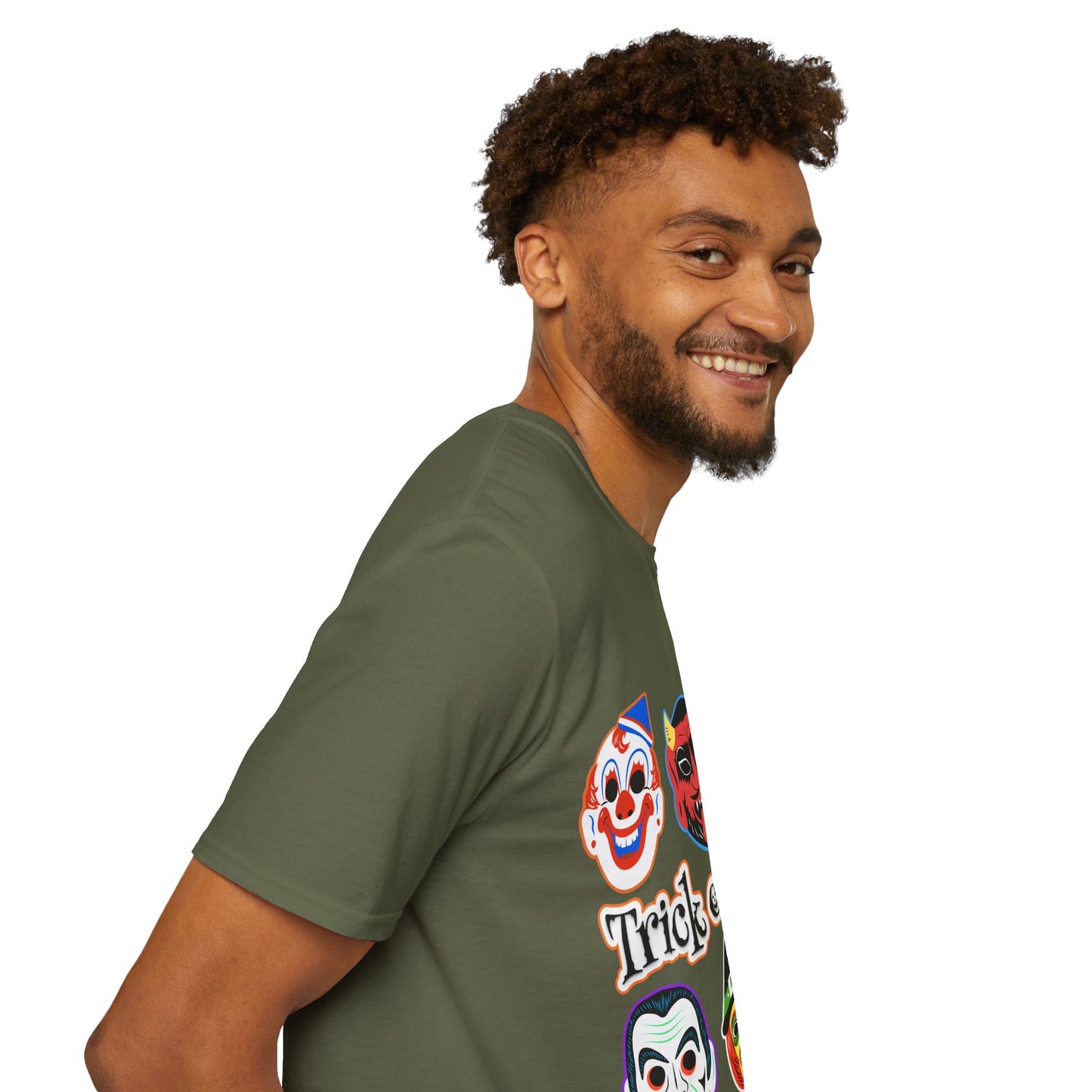 Trick or Treat Masks Unisex Softstyle T-Shirt