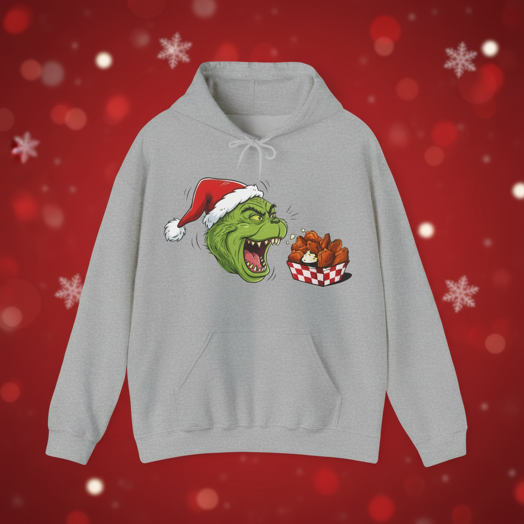 Grinch Buffalo Wings Unisex Heavy Blend™ Hooded Sweatshirt
