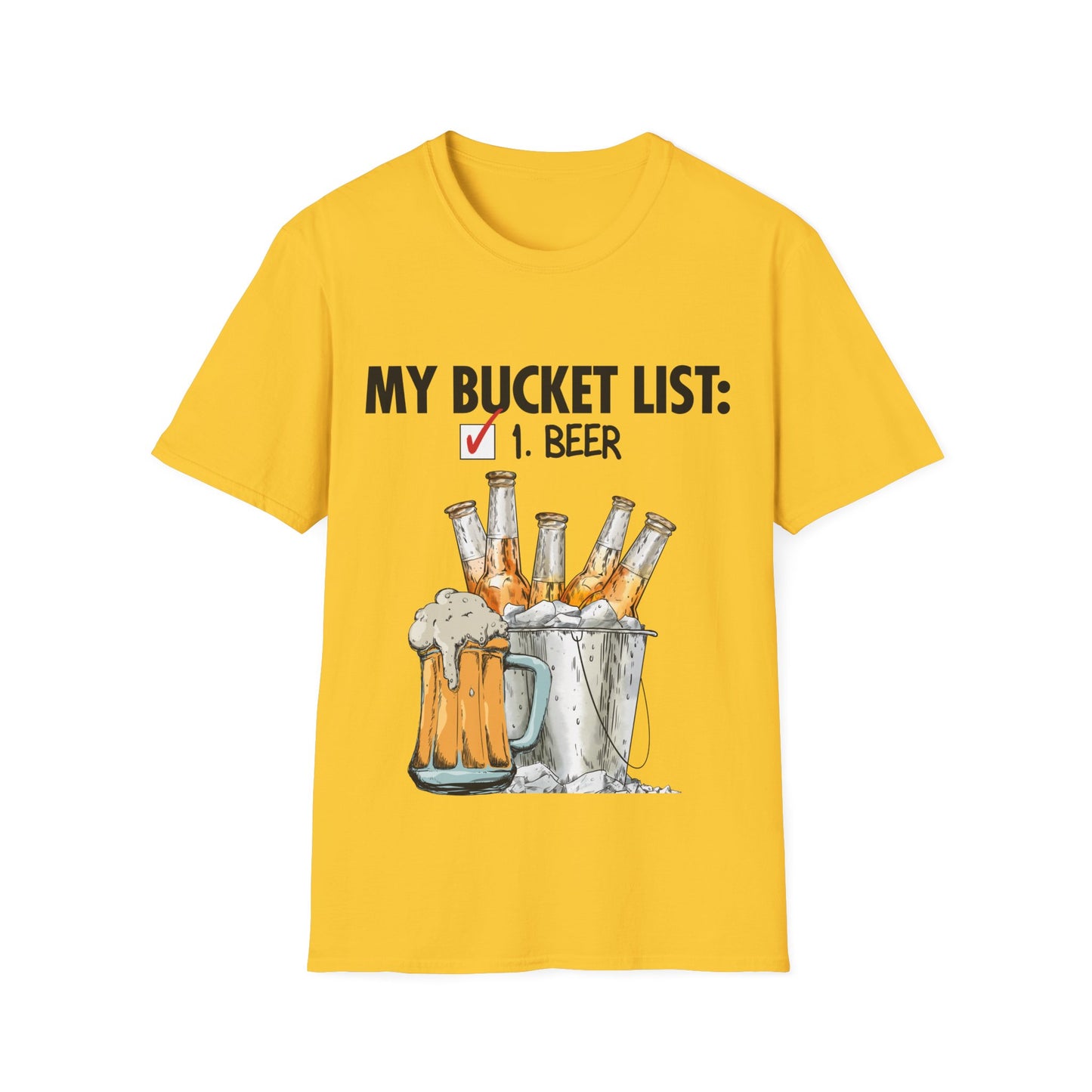 My Beer Bucket List Unisex Softstyle T-Shirt