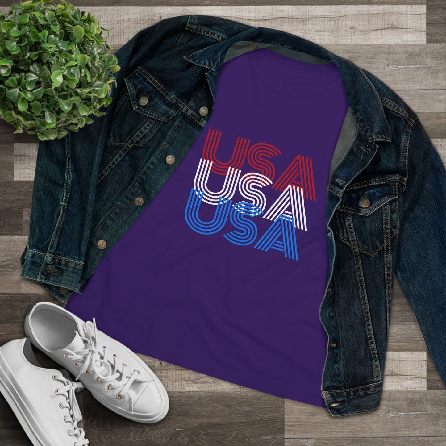 USA USA USA Women's Cotton Tee