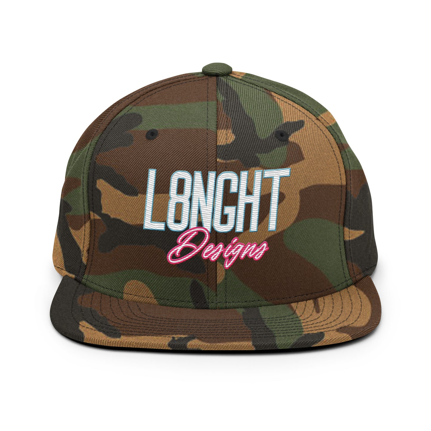 L8NGHT Designs retro 3D logo Snapback Hat