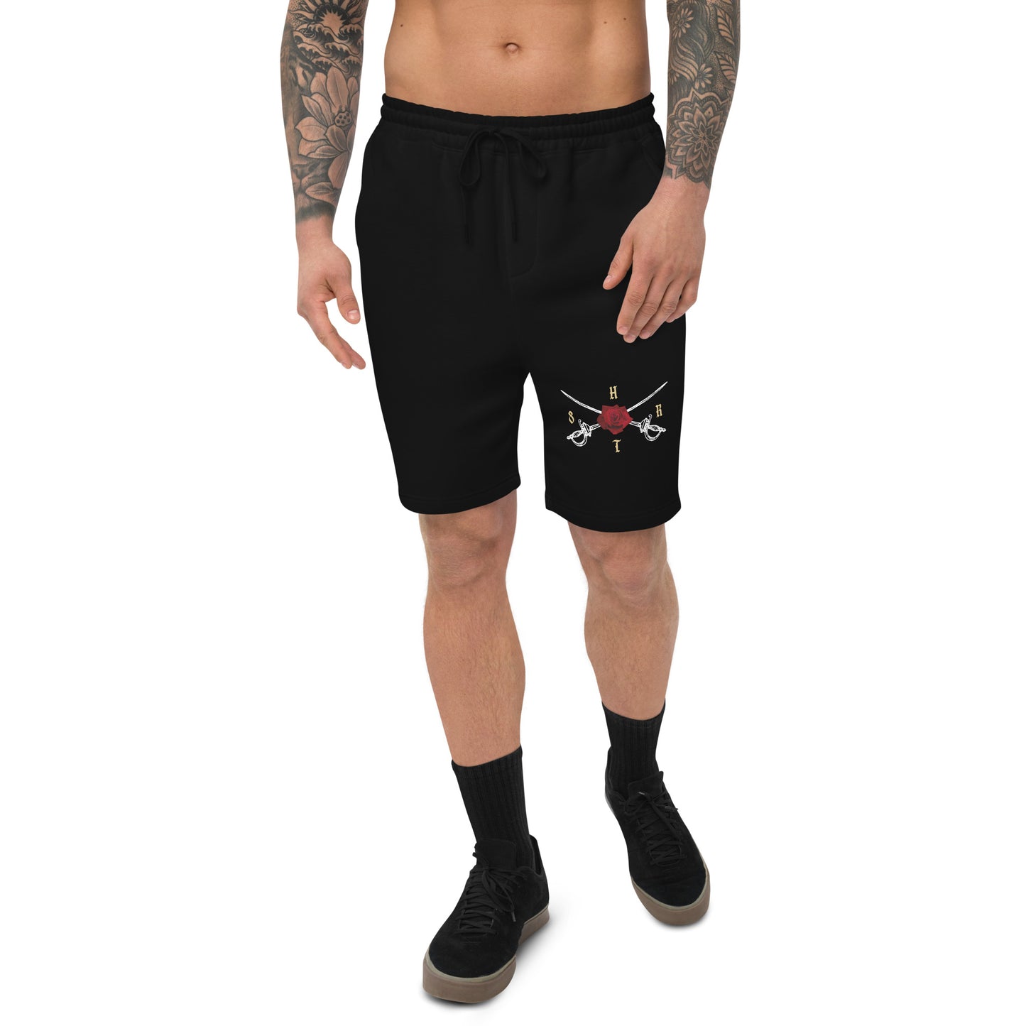 H8TR Crossed Swords Men's fleece shorts