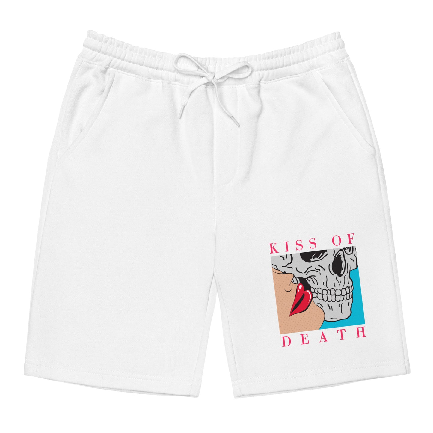 Kiss of Death pop art Men's fleece shorts