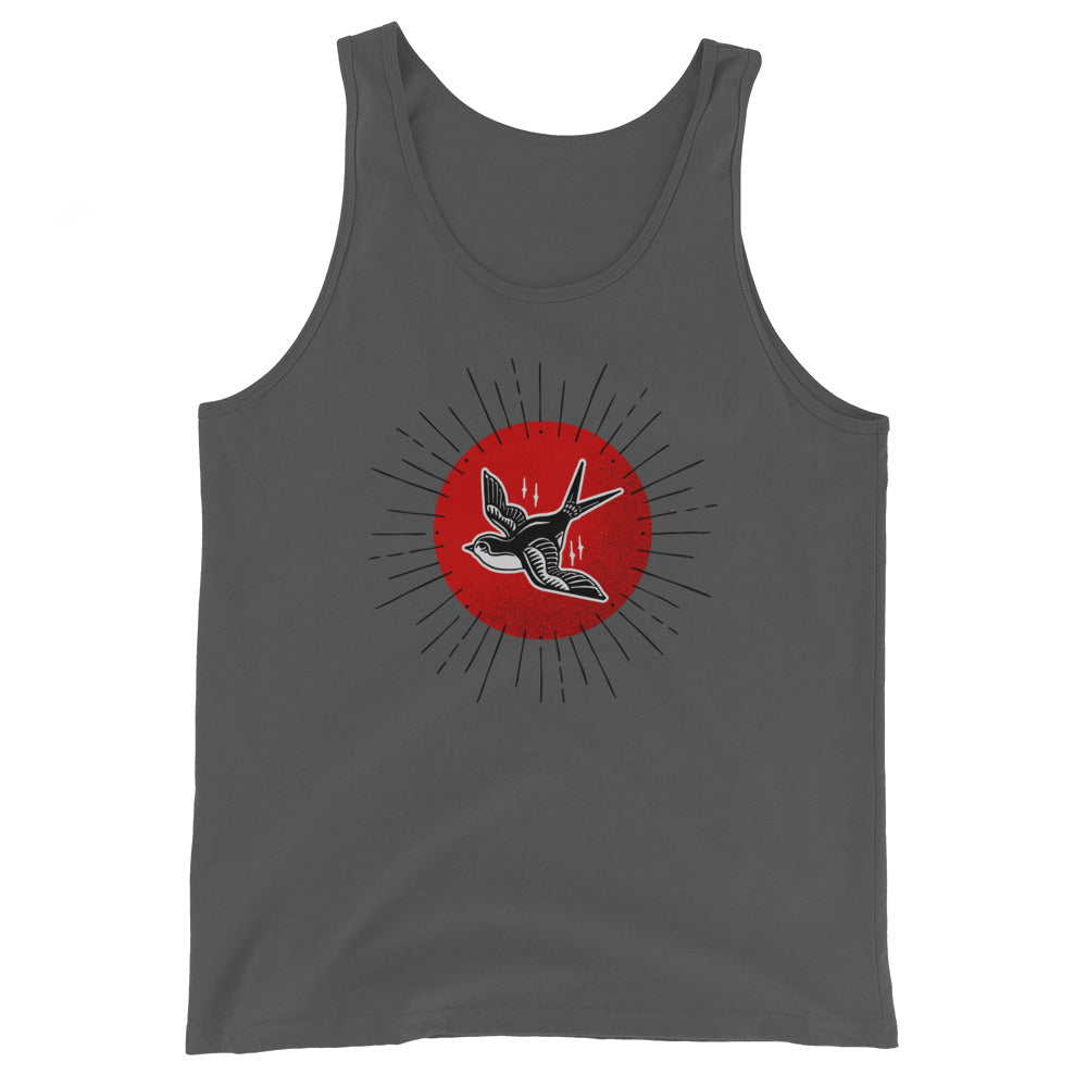 Red Sun Sparrow Unisex Tank Top