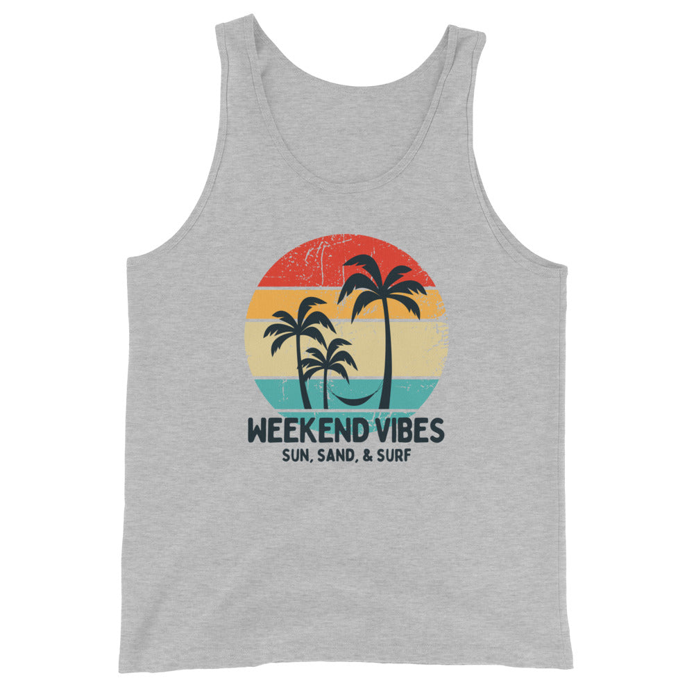 Weekend Vibes Sun Sand & Surf Unisex Tank Top