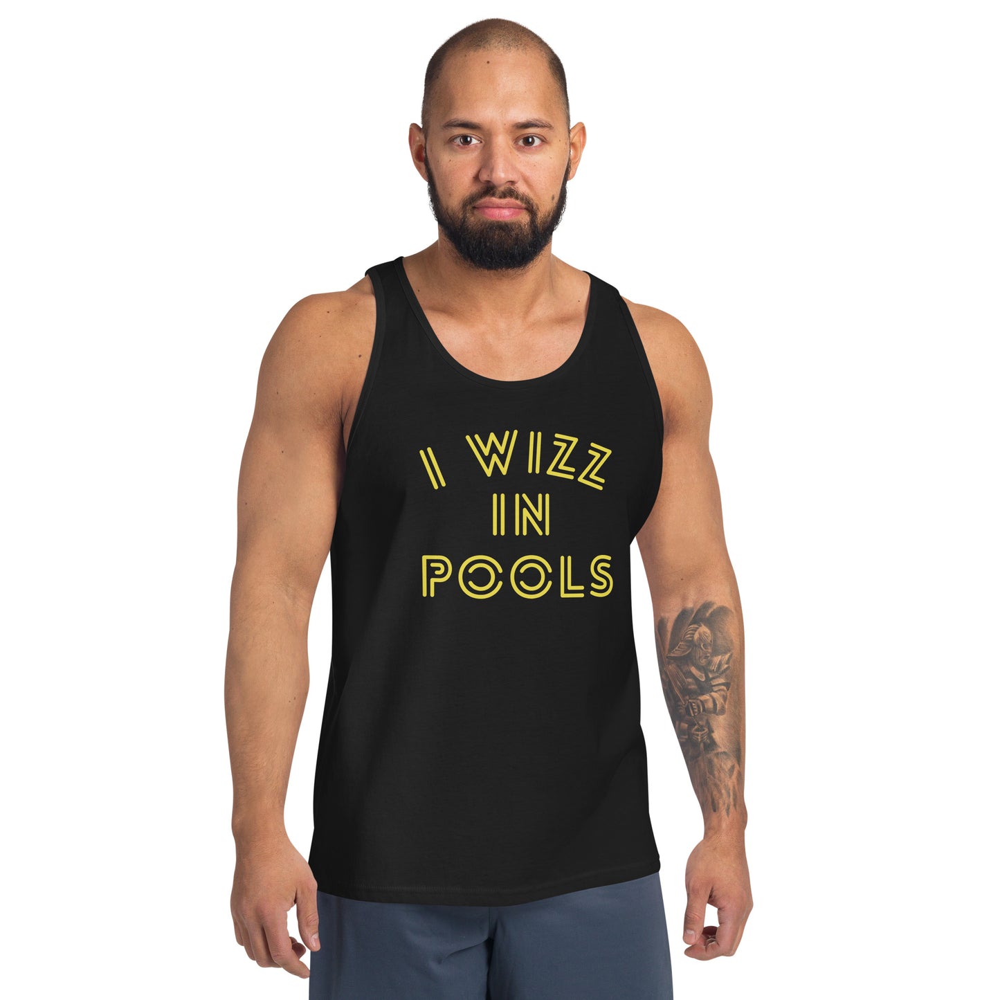 I WIZZ IN POOLS funny Unisex Tank Top