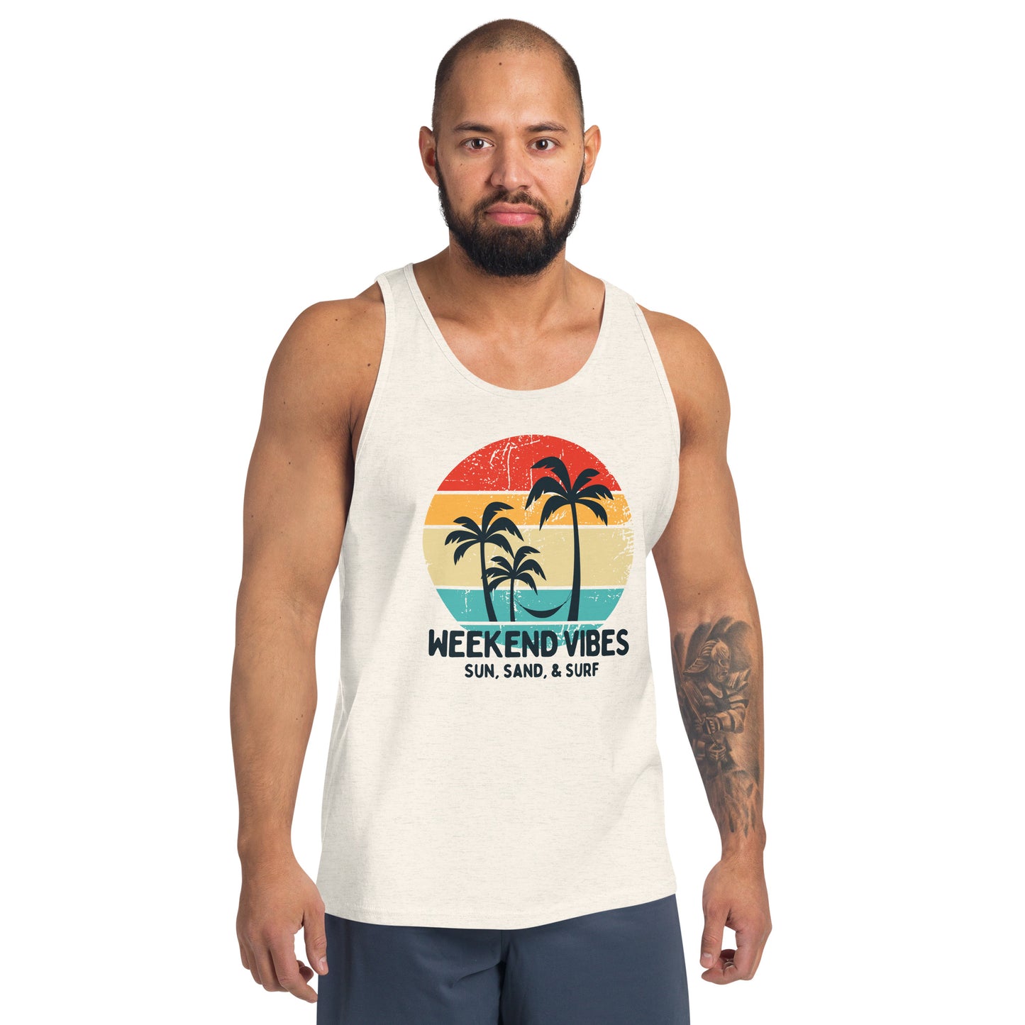 Weekend Vibes Sun Sand & Surf Unisex Tank Top