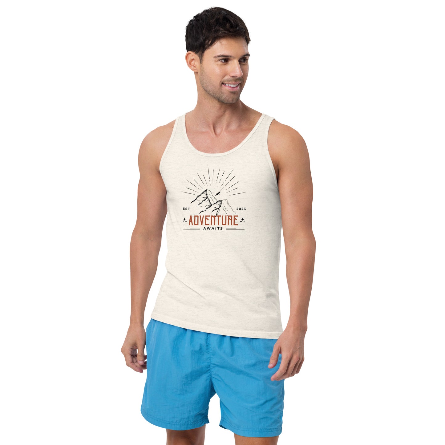 Adventure Awaits Mountain Tops Unisex Tank Top