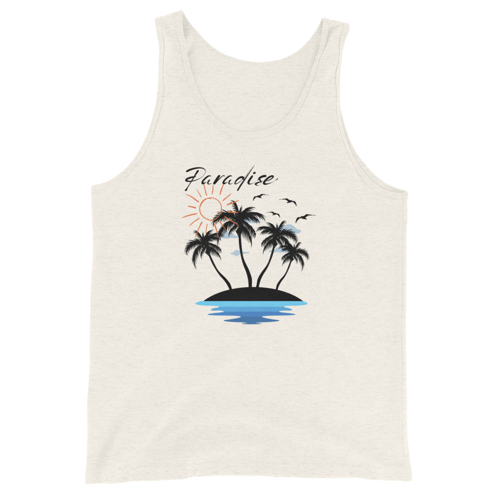 Paradise Beach Awaits Unisex Tank Top