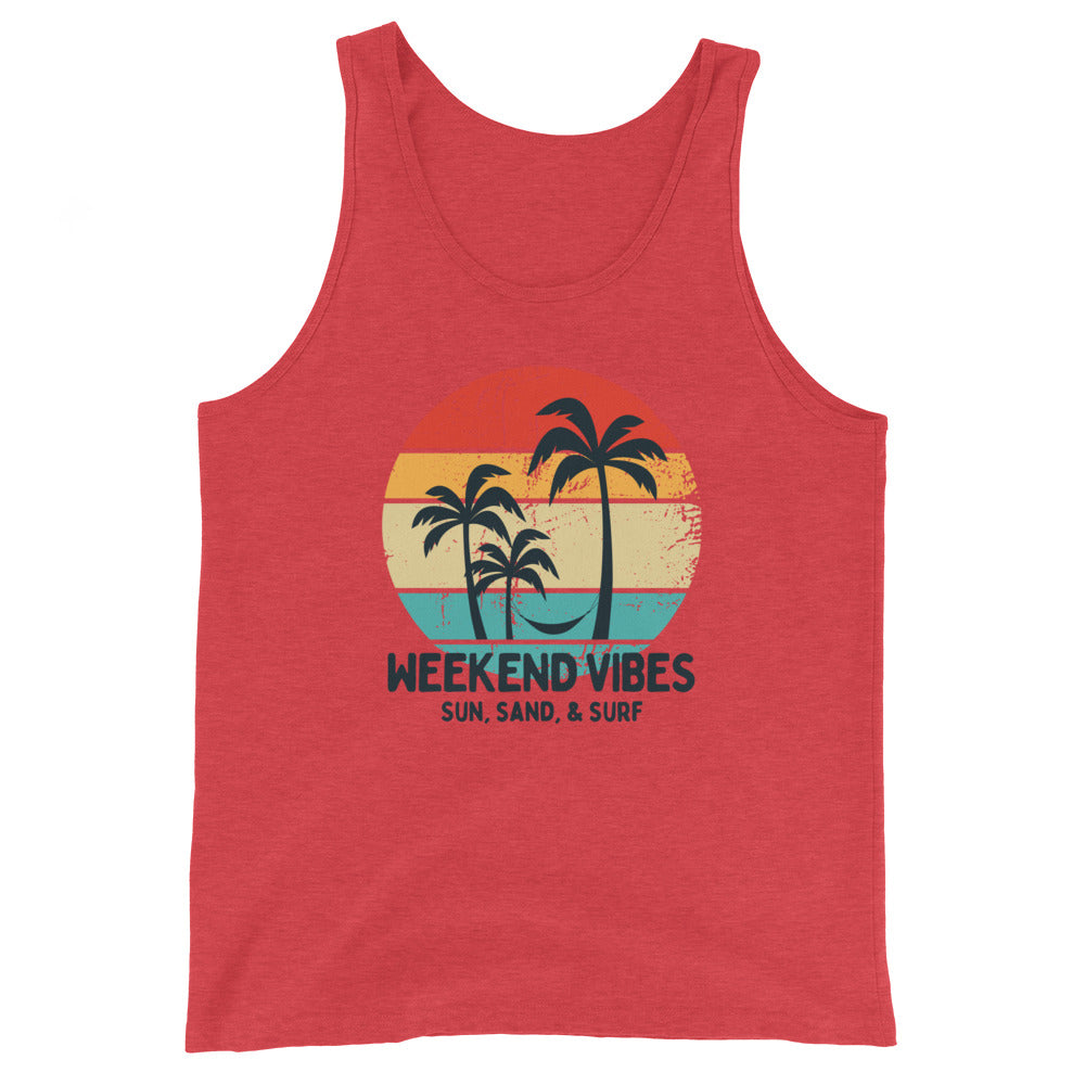 Weekend Vibes Sun Sand & Surf Unisex Tank Top