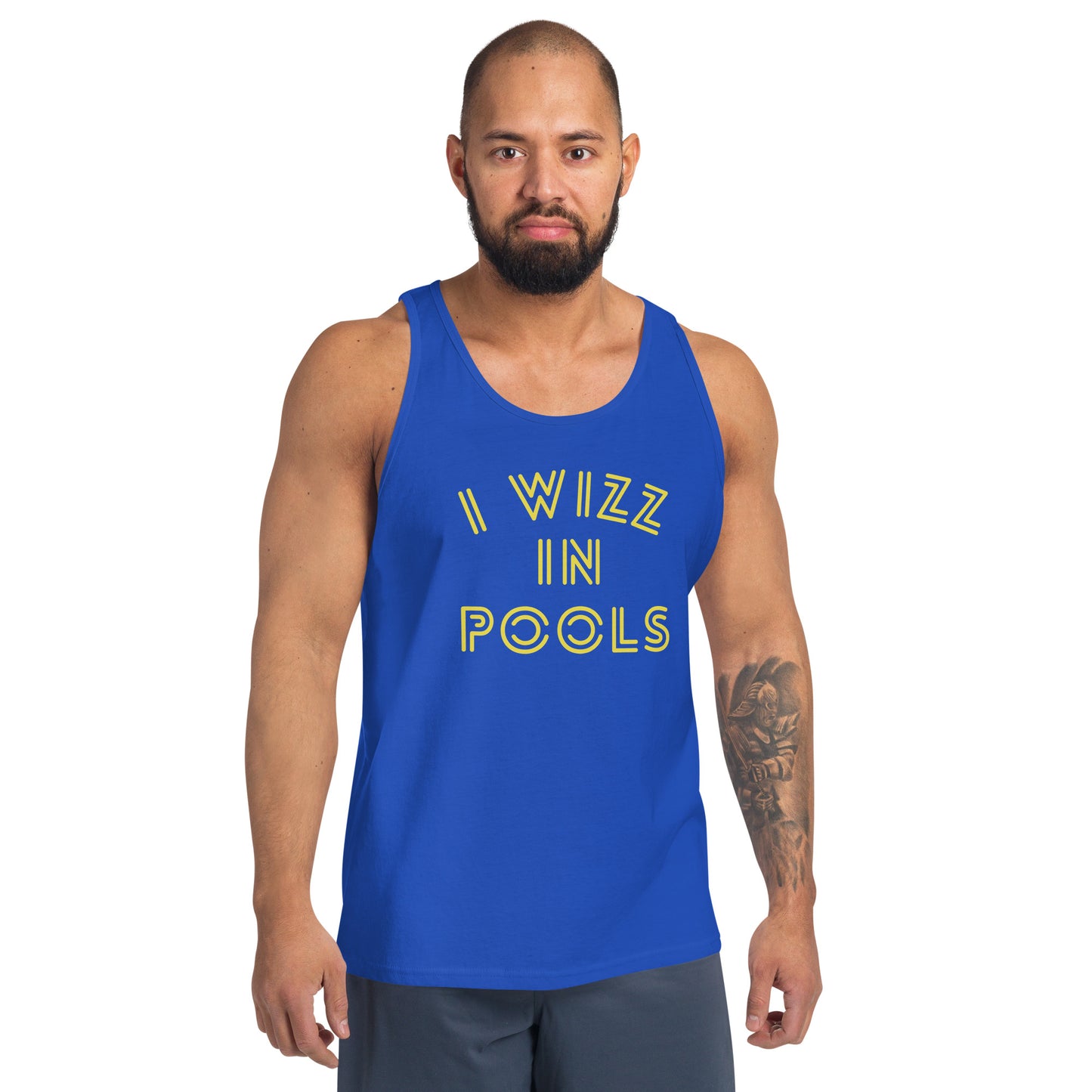 I WIZZ IN POOLS funny Unisex Tank Top
