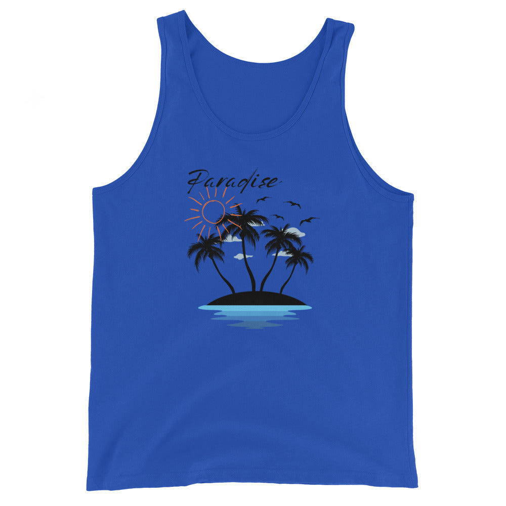 Paradise Beach Awaits Unisex Tank Top
