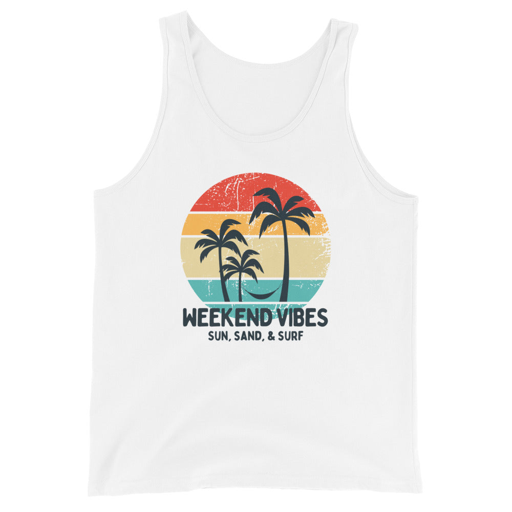 Weekend Vibes Sun Sand & Surf Unisex Tank Top