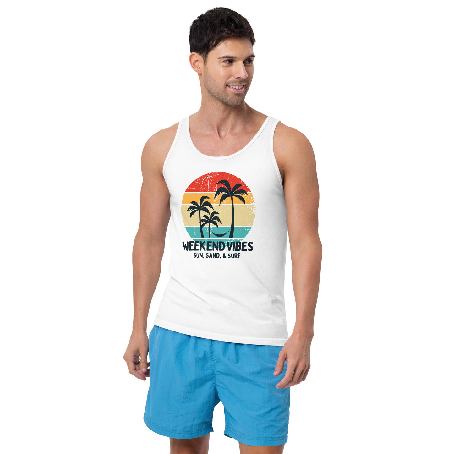 Weekend Vibes Sun Sand & Surf Unisex Tank Top