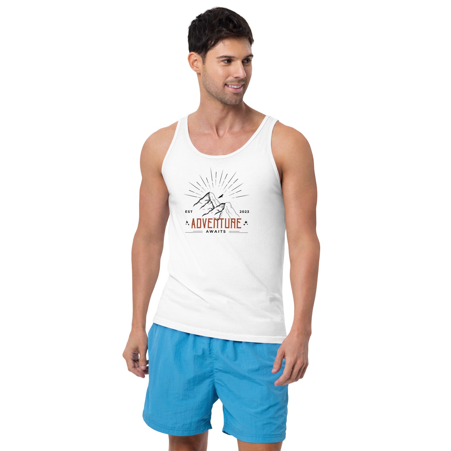 Adventure Awaits Mountain Tops Unisex Tank Top