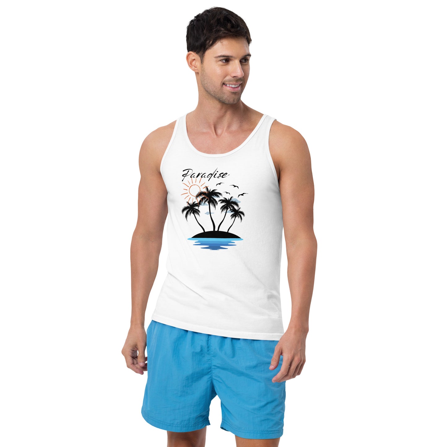 Paradise Beach Awaits Unisex Tank Top