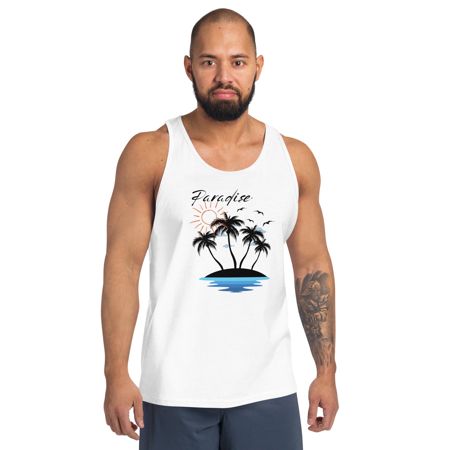 Paradise Beach Awaits Unisex Tank Top
