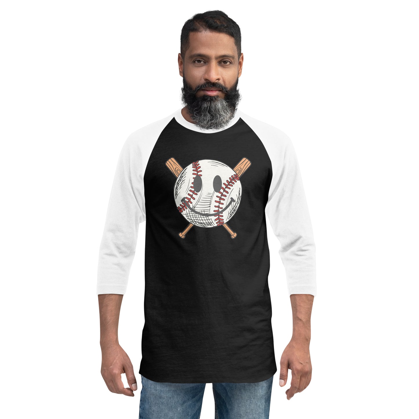 Smiley Baseball 3/4 sleeve raglan shirt