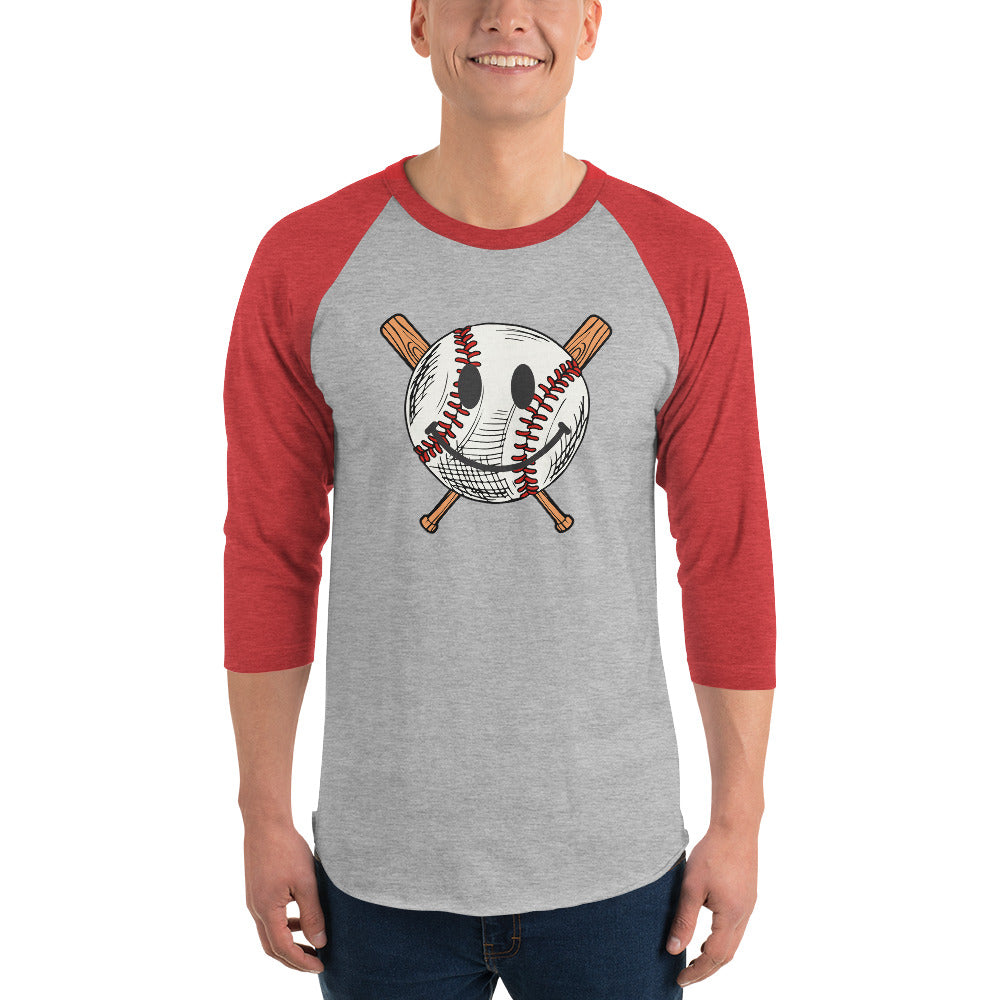 Smiley Baseball 3/4 sleeve raglan shirt