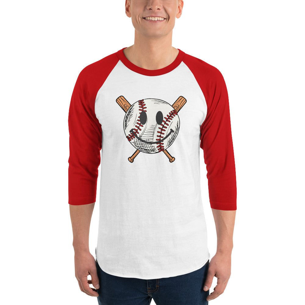 Smiley Baseball 3/4 sleeve raglan shirt