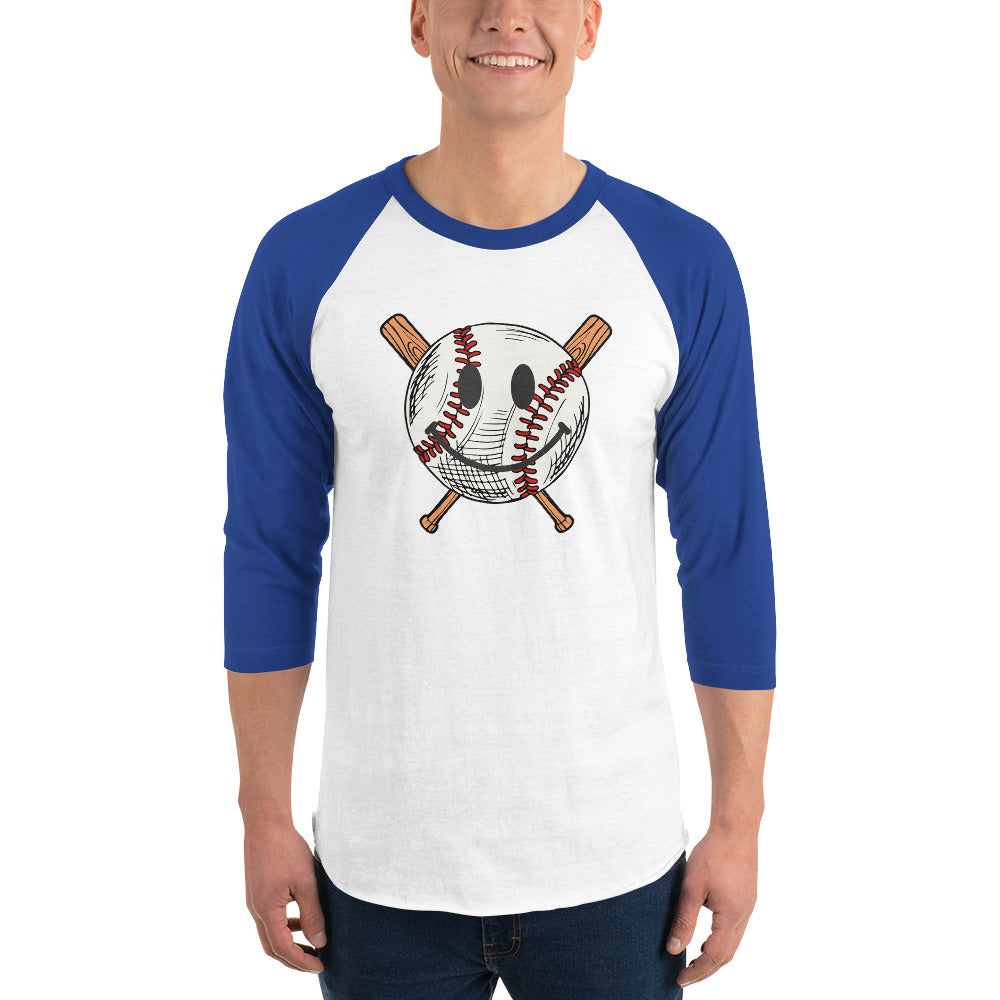 Smiley Baseball 3/4 sleeve raglan shirt