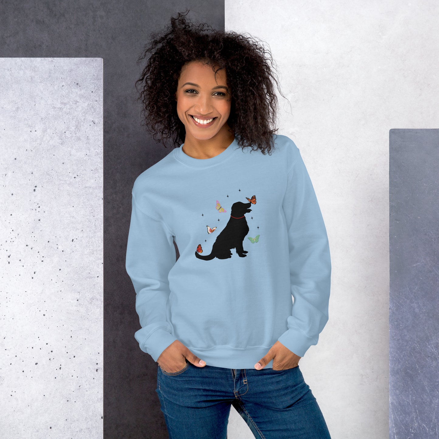 Lovely Labrador Butterflies Unisex Sweatshirt