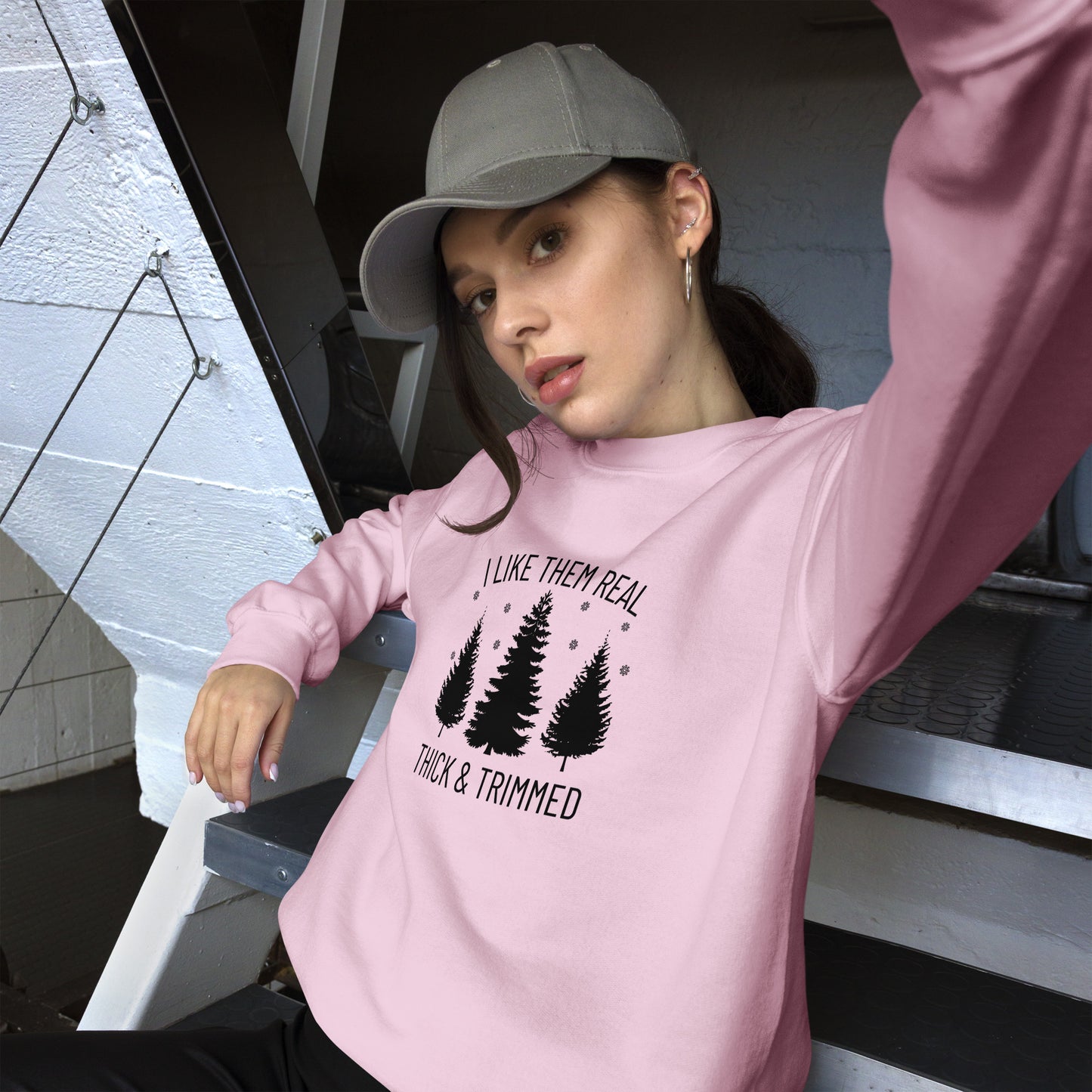I Like Them Real Thick & Trimmed Unisex Sweatshirt