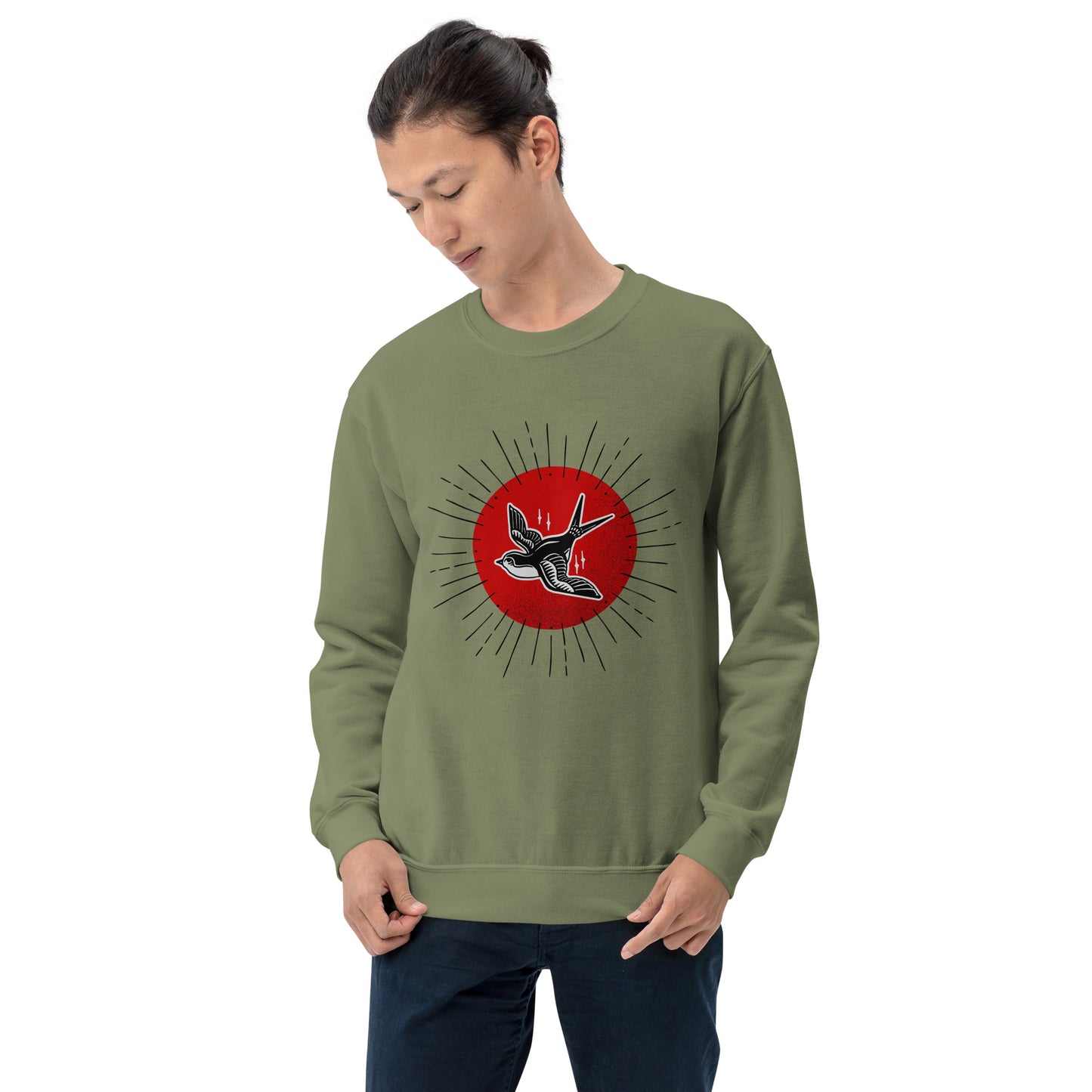 Red Sun Sparrow Unisex Sweatshirt
