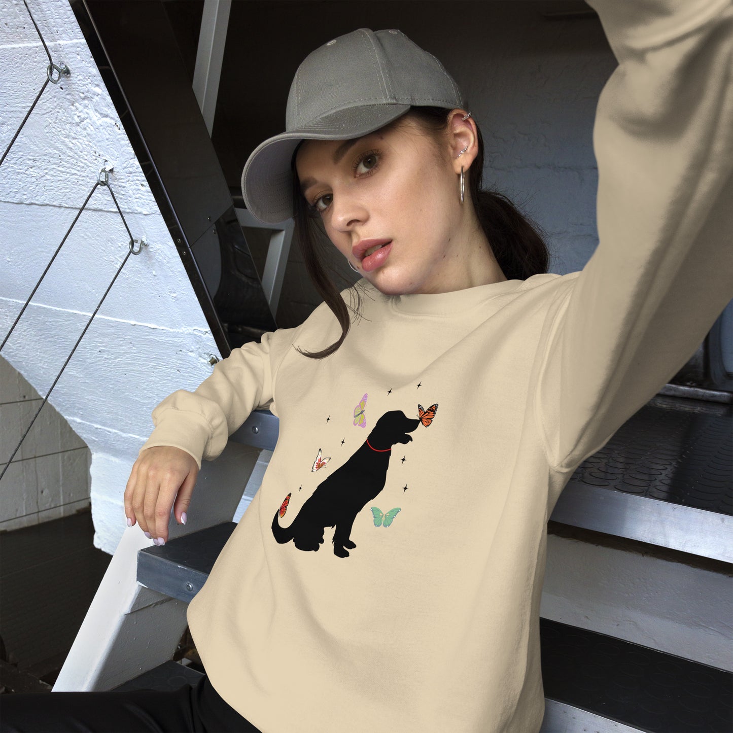 Lovely Labrador Butterflies Unisex Sweatshirt