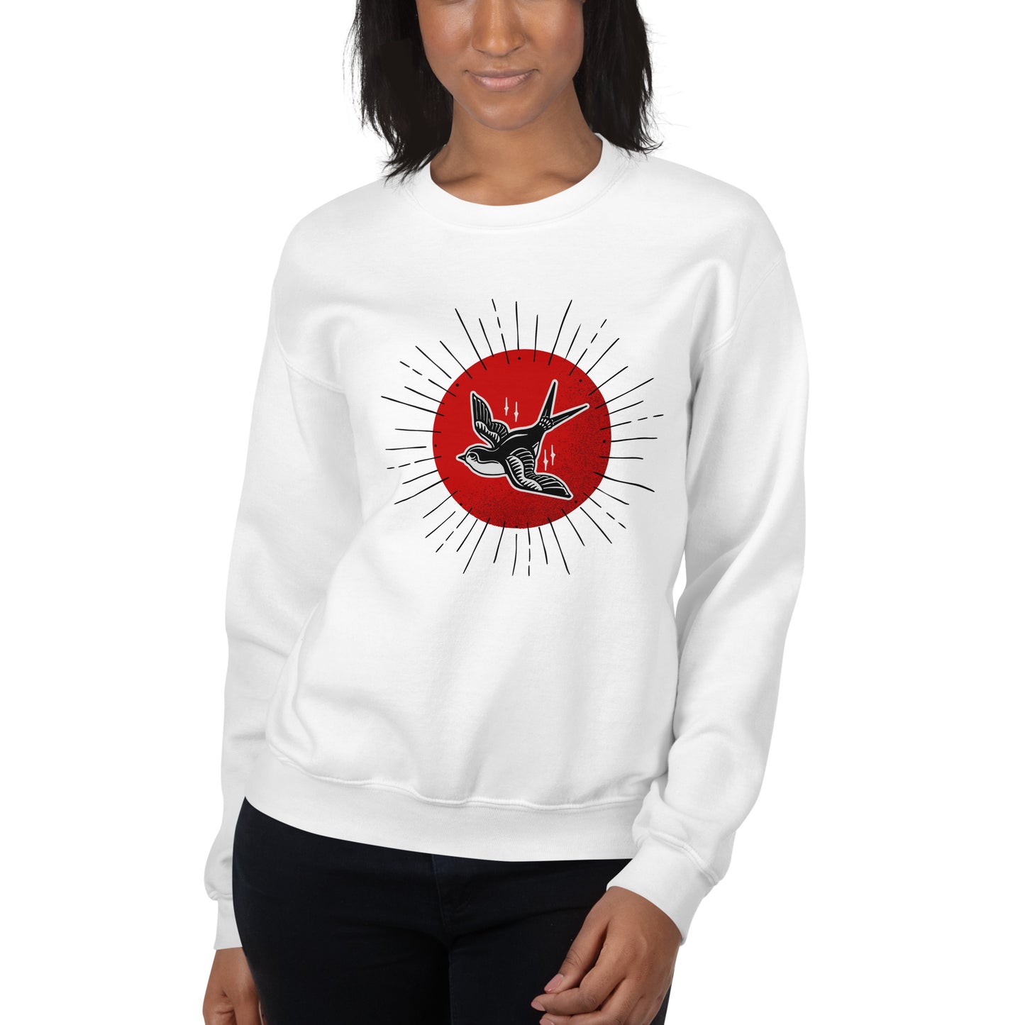 Red Sun Sparrow Unisex Sweatshirt