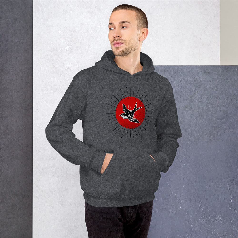 Red Sun Sparrow Unisex Hoodie