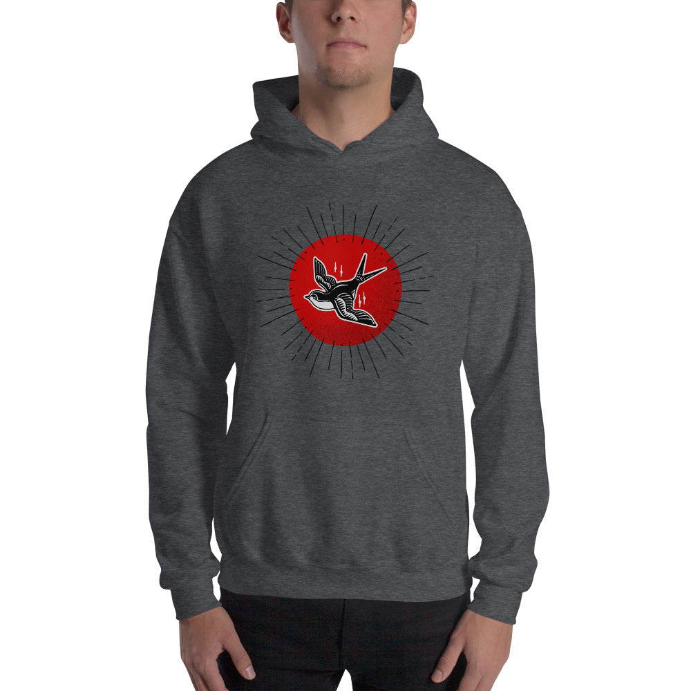 Red Sun Sparrow Unisex Hoodie