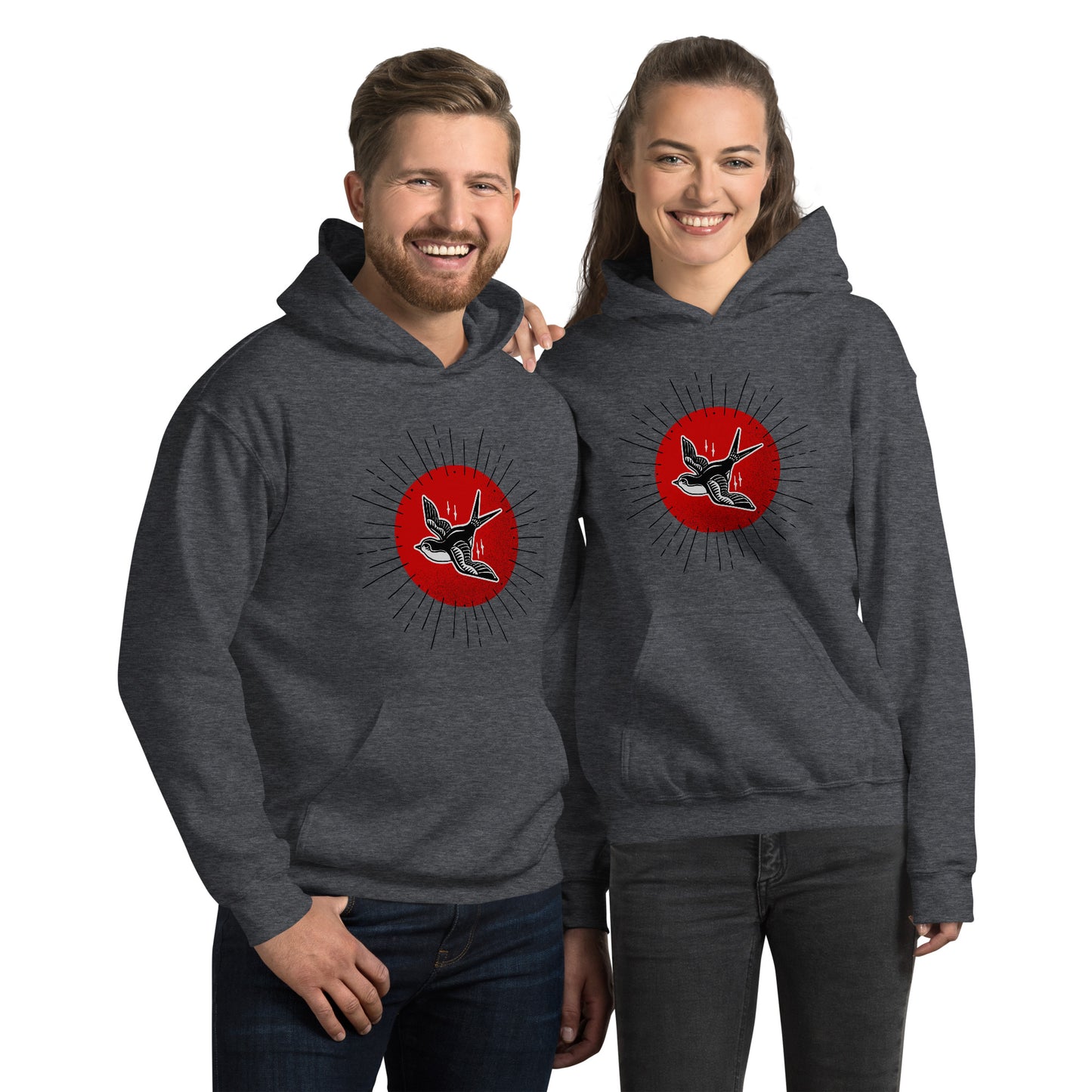 Red Sun Sparrow Unisex Hoodie