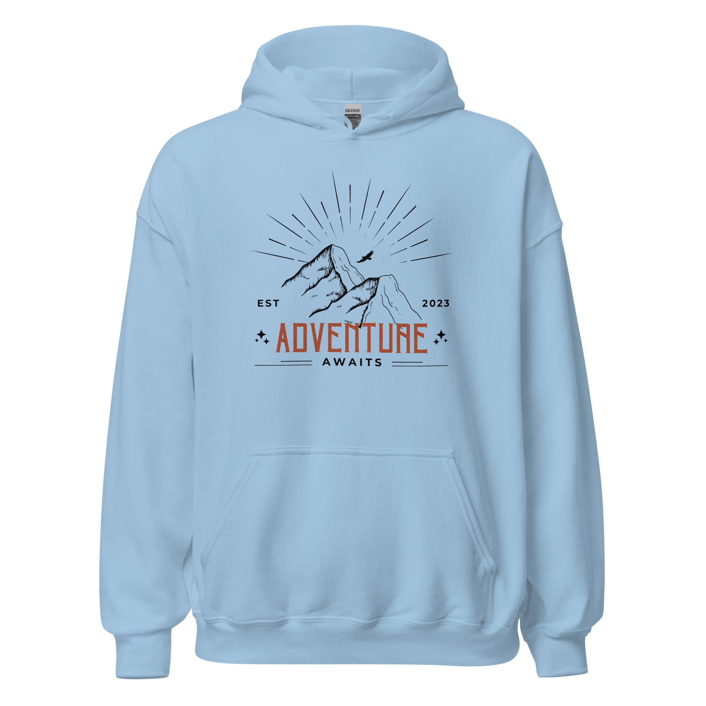 Adventure Awaits Mountain Tops Unisex Hoodie