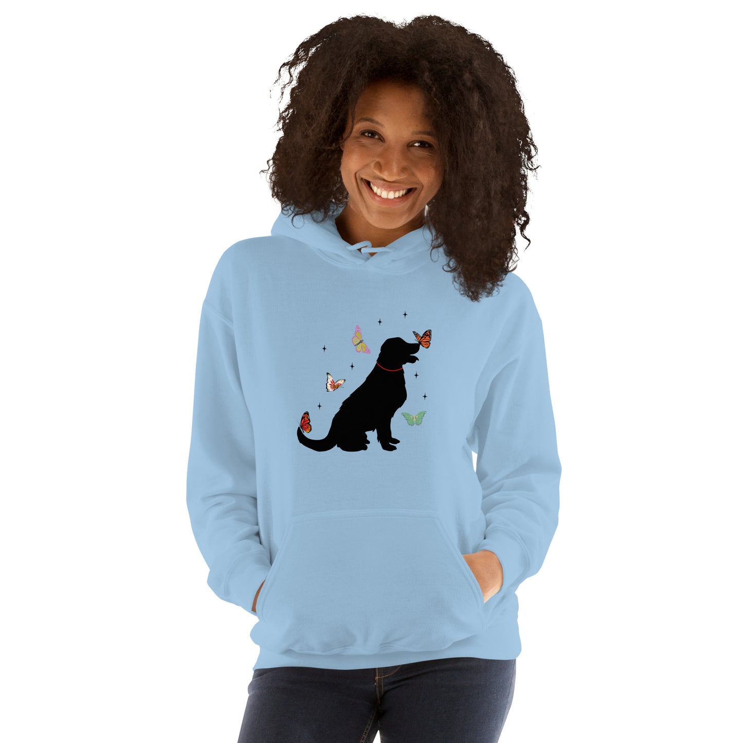 Lovely Labrador Butterflies Unisex Hoodie